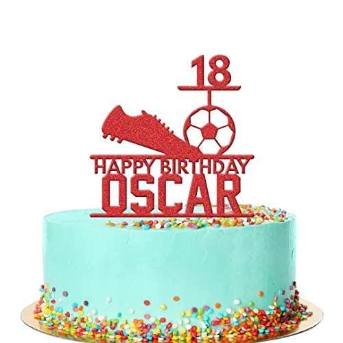 Personalised Acrylic Name Football Sports Birthday Cake Topper Decoration Gift