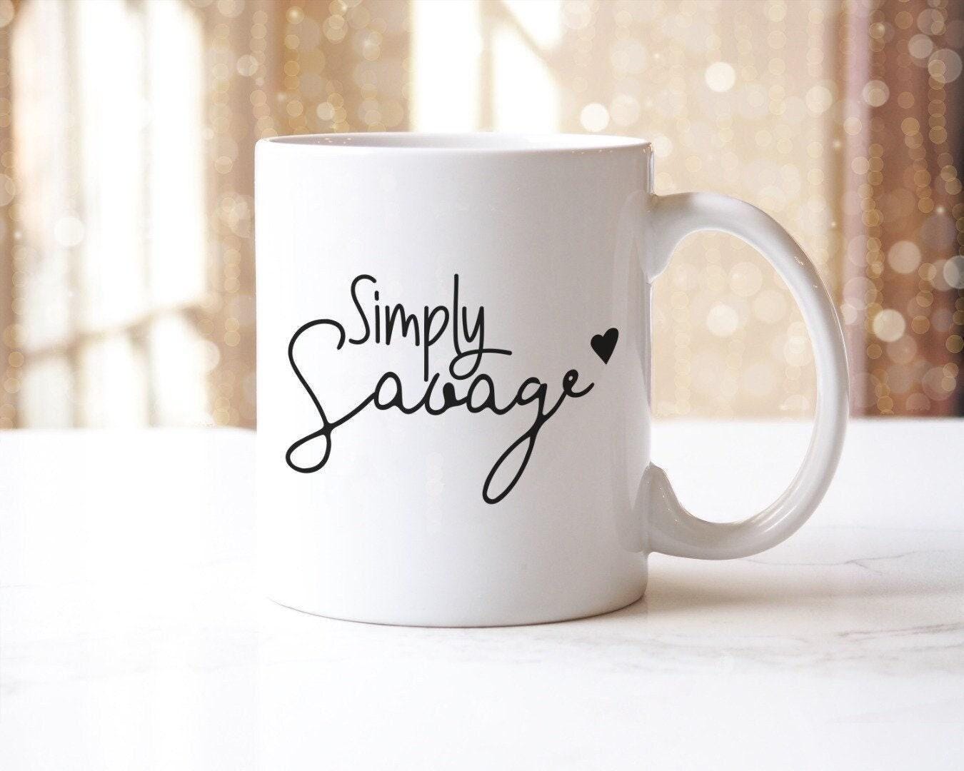 Simply Savage Mug & Coaster Set - Funny Novelty Gift