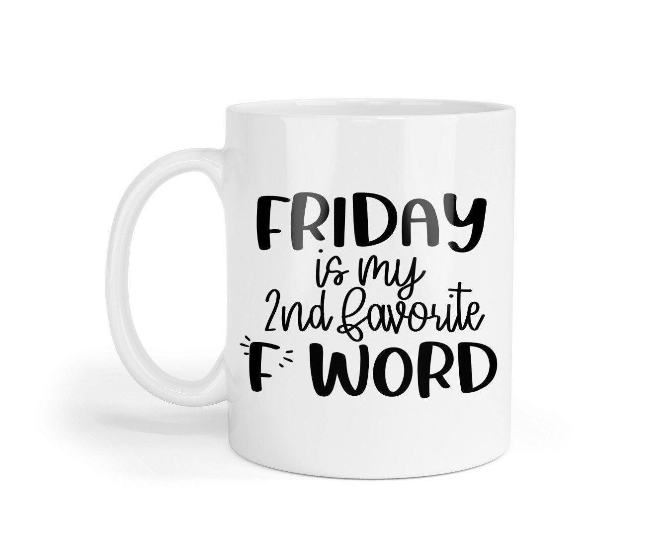 Funny Friday Coffee Mug & Coaster Set: Rude Office Gift