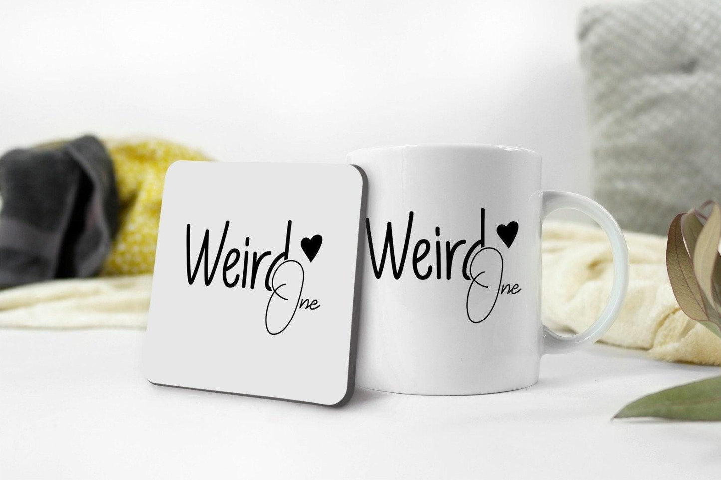 Werid One - Funny Ceramic Novelty Mug & Coaster Coffee Tea Cup Office Humour Gift