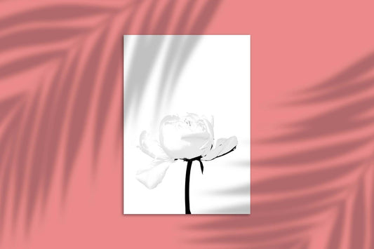 Peony Flower Bedroom Minimalist Plants Wall Art Home Room Decor Print Poster