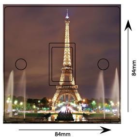 Paris Night Eiffel Tower 3d Light Switch Sticker Cover Vinyl Skin Wall Decal