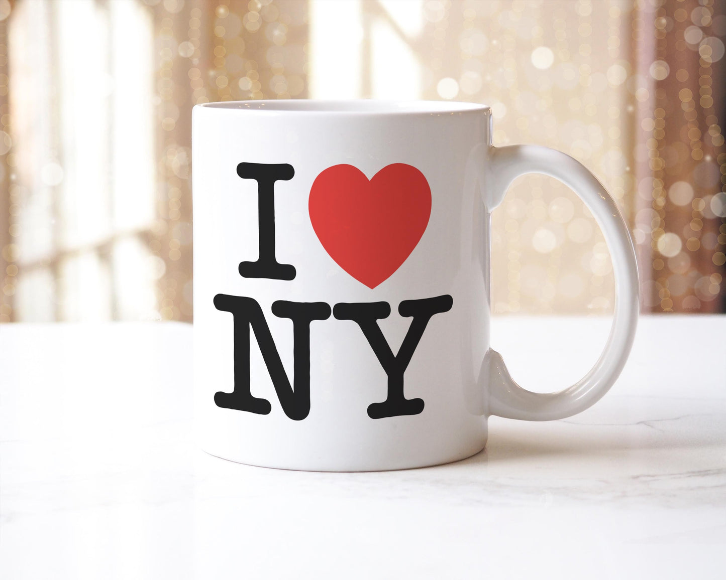I Love NY Mug: White Coffee Cup, Birthday Gift