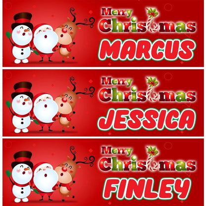 2 Personalised Christmas Santa And Rudolf Party Celebration Banners Posters
