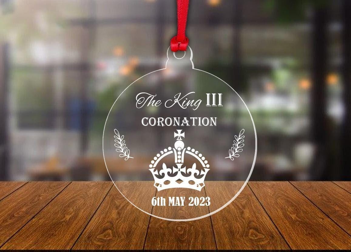 King Charles III Coronation Bauble Souvenir Commemorative Ornament Decoration