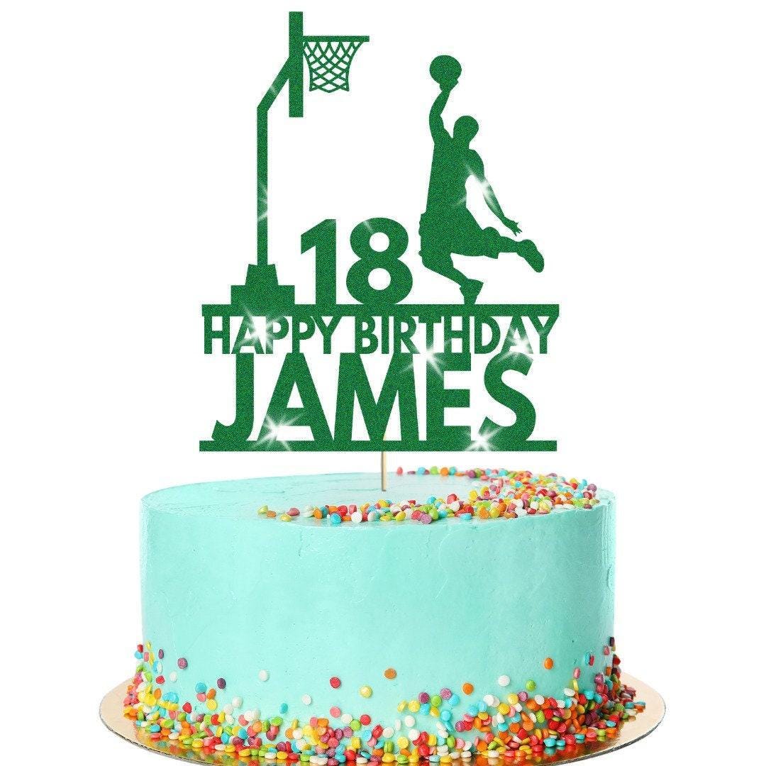 Personalised Basketball Birthday Cake Topper - Custom Sports Party Decoration