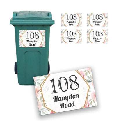 Personalised Wheelie Bin Street Name House Address Wheelie Dustbin Sticker
