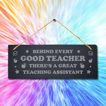 Teacher Thank You Gift Engraved Slate Sign Student Teaching School Leavers