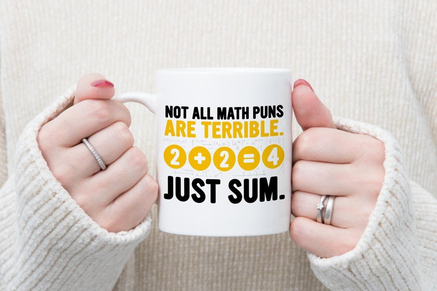 Not All Math Pun Mug & Coaster Set Teacher Birthday School Leaving Coffee Gift