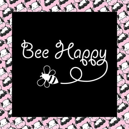Bee Happy Bumblebee Window  Bumper Fun Sticker Vinyl Decal
