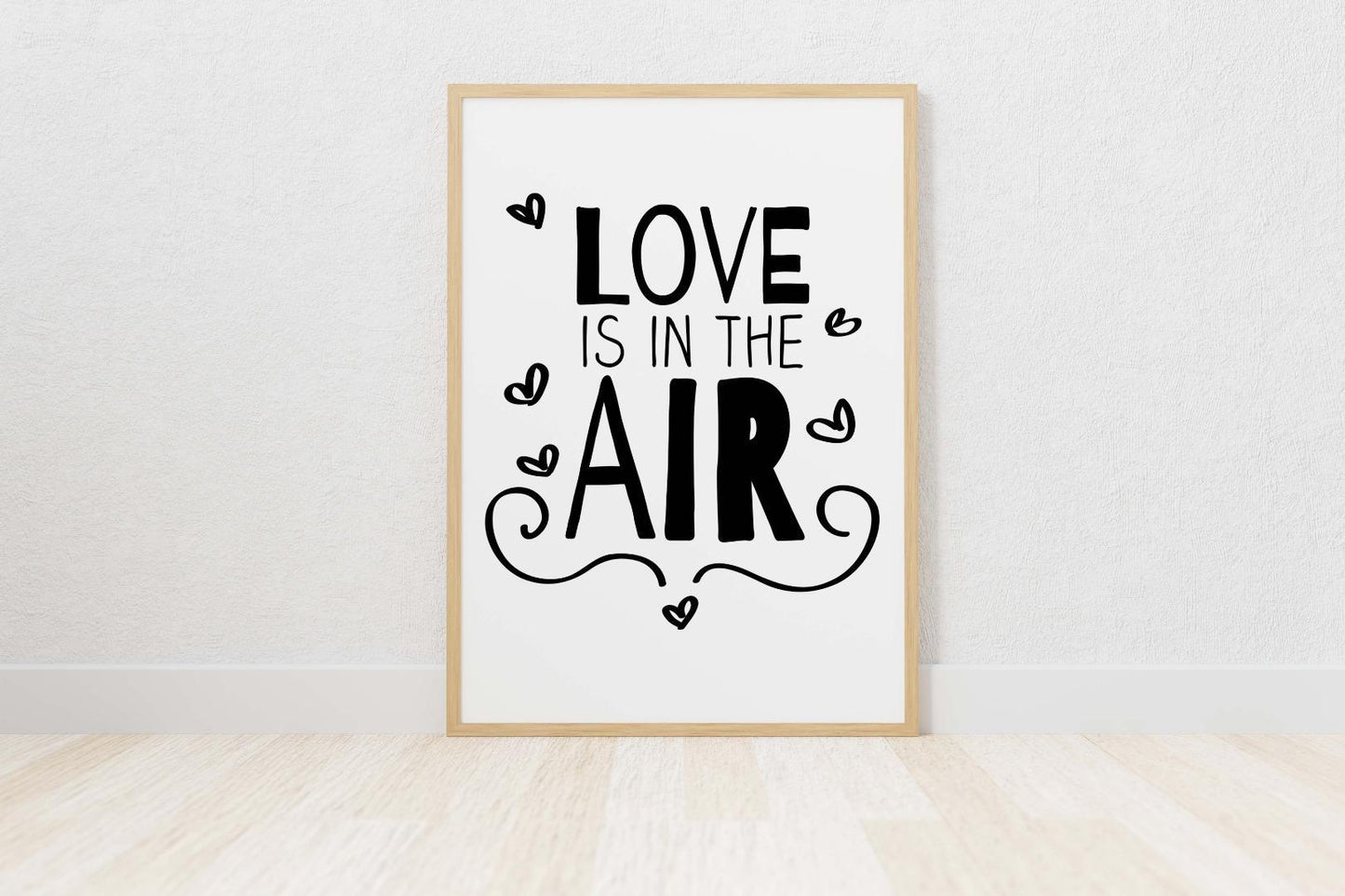 Love Is In The Air Inspirational Positive Love Quote Poster Art Print Wall