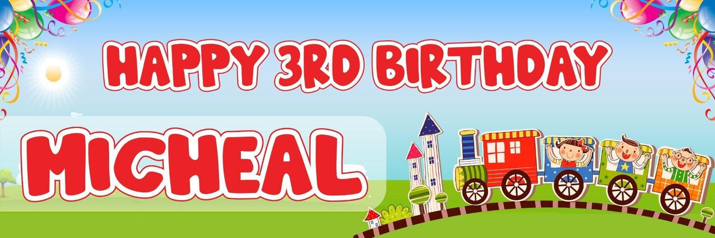 2x Personalised Milestone Birthday Banner: Custom Name & Age, Party Decoration