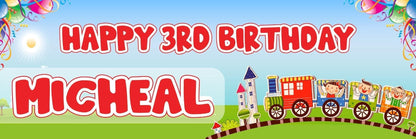 2x Personalised Milestone Birthday Banner: Custom Name & Age, Party Decoration