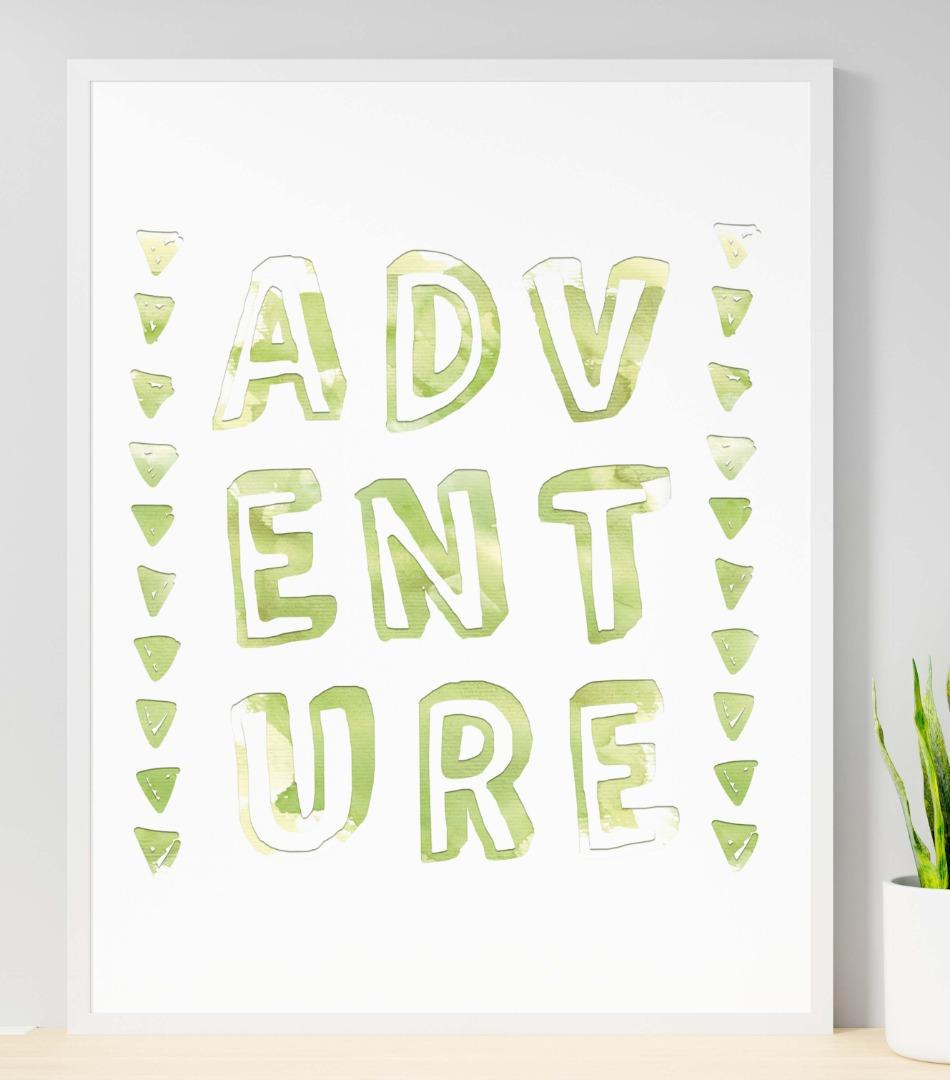 Adventure Fun Motivational Inspirational Positive Quote Art Poster Print Wall