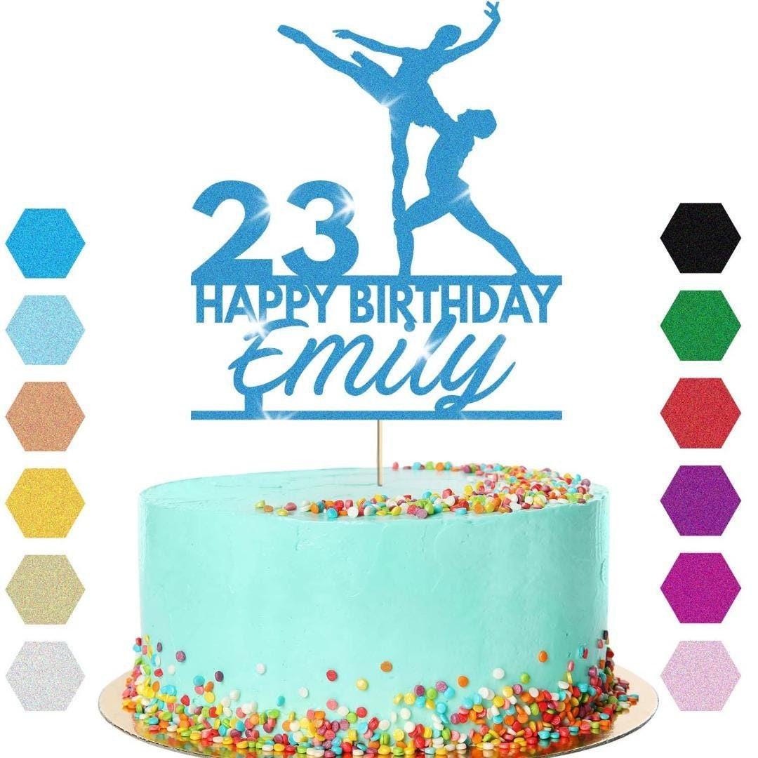 Ballerina Cake Topper Dancer Ballet Dance Birthday Cake Decoration Any Name Age