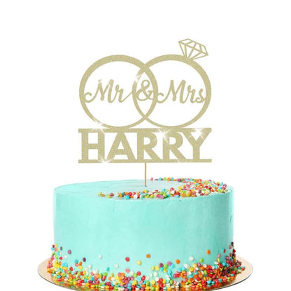 Personalised Wedding Cake Topper Mr & Mrs Anniversary Party Decoration Keepsake