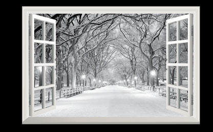 Central Park Window View Wall Decal: NYC 3D Mural