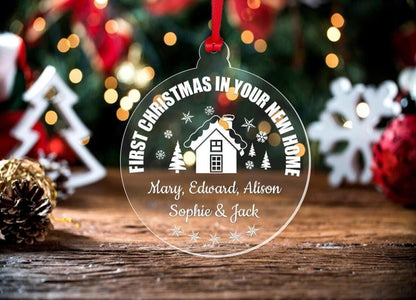 Personalised New Home First Christmas Bauble 1st Xmas Tree Decoration Gift