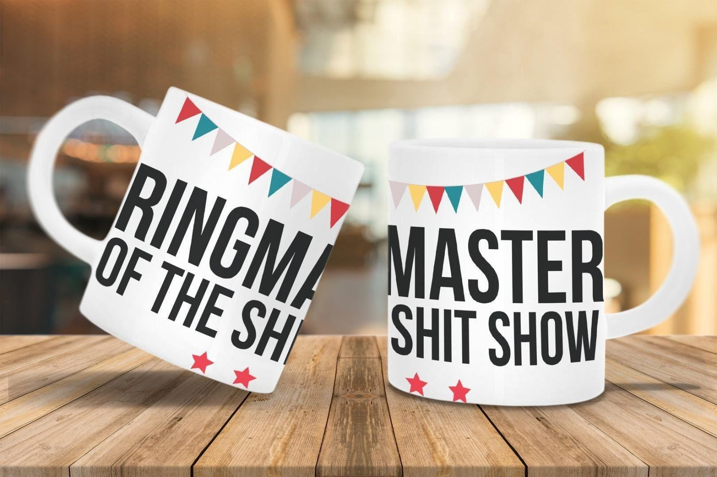 Ringmaster Of Shit Show Mug & Coaster Gift Set Funny Present For Boss Coffee Cup