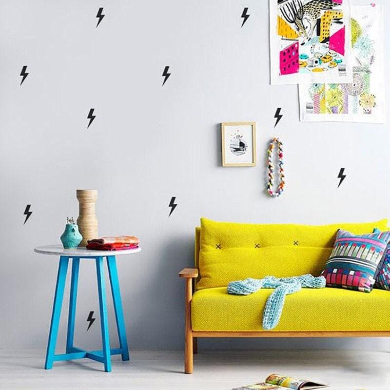 Superhero Lightning Bolt Wall Stickers Boys Bedroom Kids Nursery Vinyl Decal