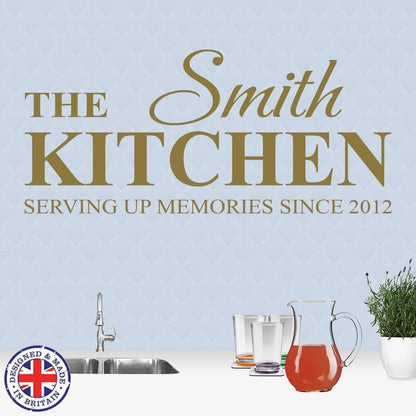 Personalised Custom Family Name Kitchen Home Wall Sticker Gift Vinyl Decal