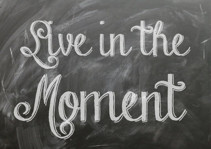 Motivational 'Live In The Moment' Quote Poster: Glossy Finish Art Print