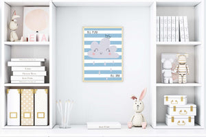 All Play Cloud Kids Boho Watercolour Hand Painted Effect Nursery Wall Art Poster