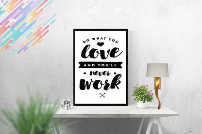 Do What You Love Inspirational Positive Thoughts Quote Poster Print Wall