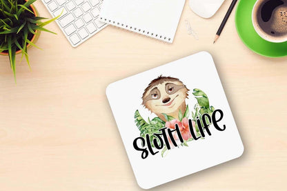 Sloth Life Mug & Coaster Set: Funny Tea Coffee Cup Gift
