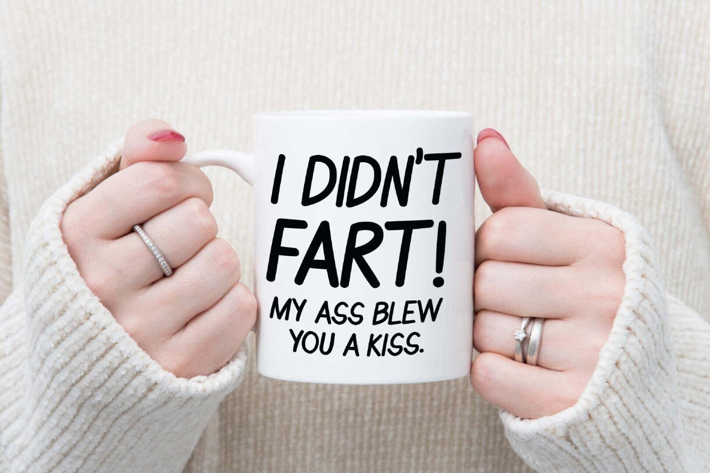 I Didn't Fart Mug & Coaster Set: Funny Novelty Dad Joke Gift