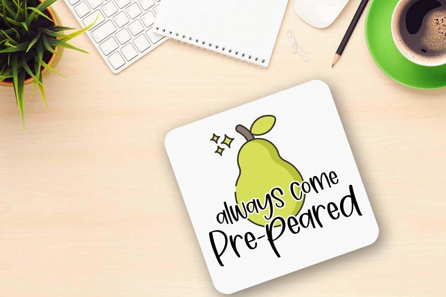 Always Come Pre-peared Mug And Coaster Gift Set Funny Office Work Colleague Gift