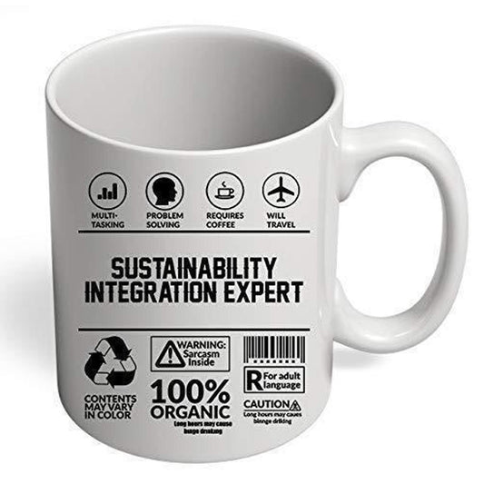 Sustainability Expert Mug: Funny Sarcastic Gift - UK Made