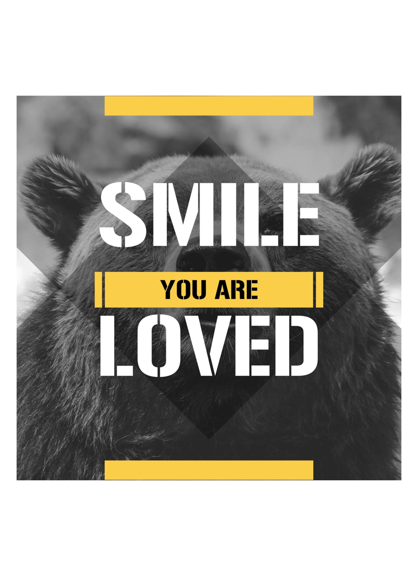 Smile You Are Loved Motivational Inspirational Love Positive Quote Poster Wall