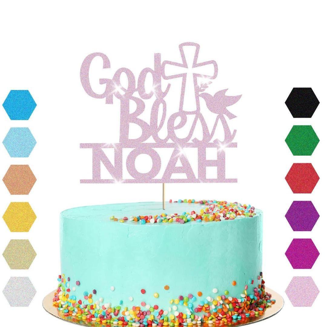 Personalised God Bless Confirmation Cake Topper Congratulation Birthday Cake Any Name