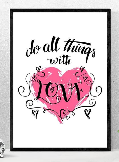 Love Quote Poster: Motivational Wall Art
