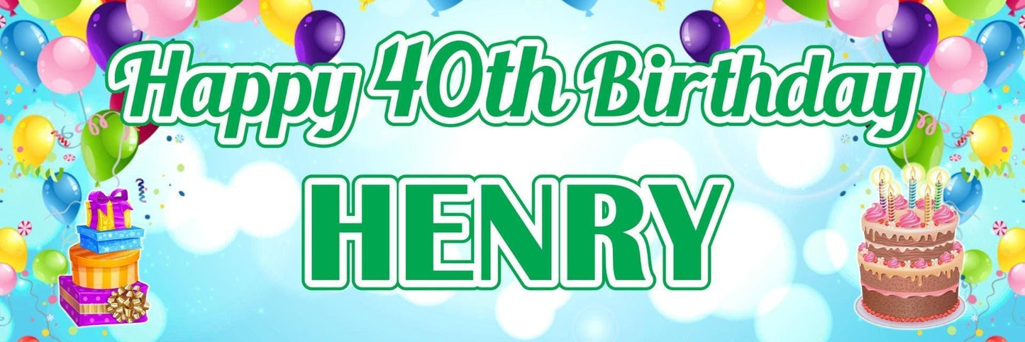 2 Personalised Elders Balloons Gifts Birthday Party Celebration Banners Posters