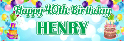 2 Personalised Elders Balloons Gifts Birthday Party Celebration Banners Posters