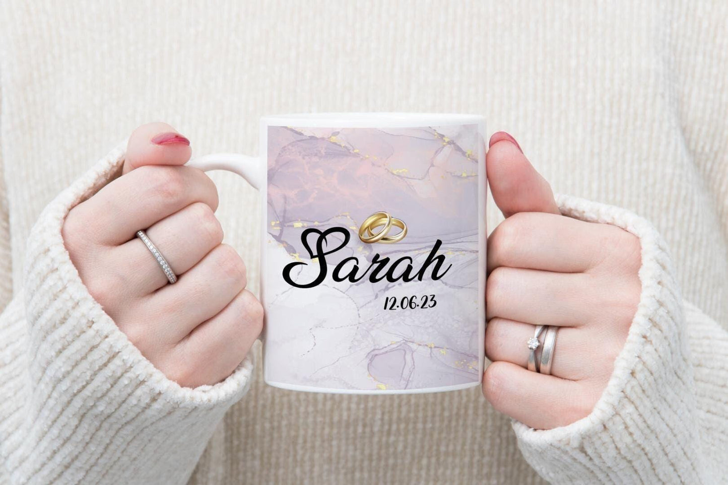 Personalised Couple Coffee Mug Set Wedding Day Gift For Couples Anniversary Mug With Customdatename