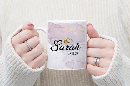 Personalised Couple Coffee Mug Set Wedding Day Gift For Couples Anniversary Mug With Customdatename