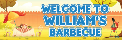 2 Personalised Welcome To Garden Party Celebration Banners Decoration Posters Customisable with Name