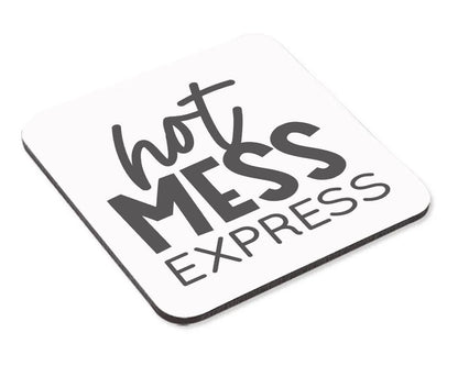 Hot Mess Express Mug & Coaster Set Christmas Funny Birthday Coffee Xmas Tea Gift