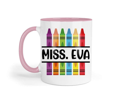 Personalised Teacher Crayon Mug & Coaster Set: Thoughtful Gift