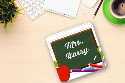 Personalised Mug And Coaster Gift Set Customise Teacher Name School Leavers Gift