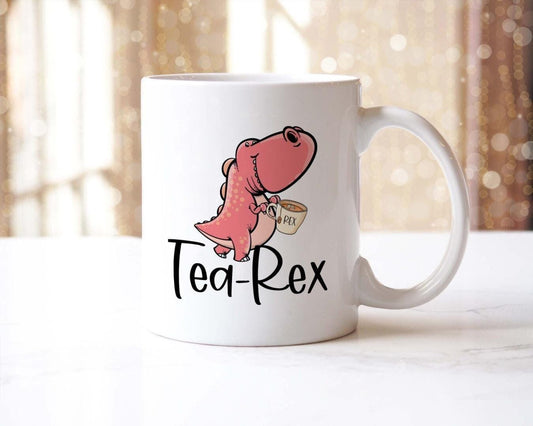 Tea Rex Mug & Coaster Set: Novelty Dinosaur Tea Cup Gift
