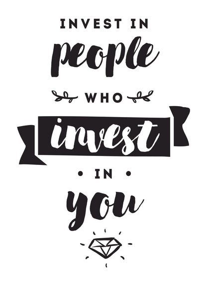 Inspirational Quote Poster: Invest In People - Office Wall Art
