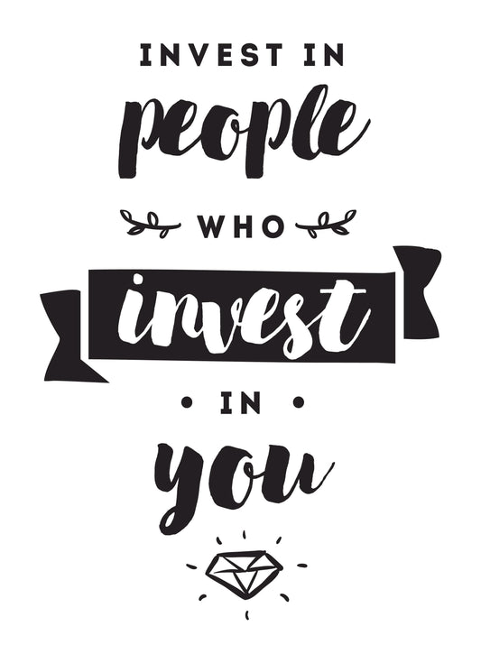 Inspirational Quote Poster: Invest In People - Office Wall Art