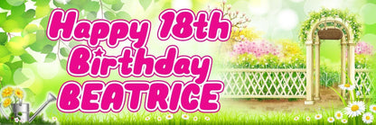 2 Personalised Gardening Birthday Party Celebration Banners Decoration Posters