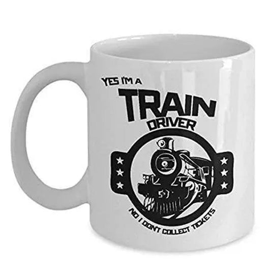Train Driver Mug: Funny Inspirational Coffee Cup - UK Made