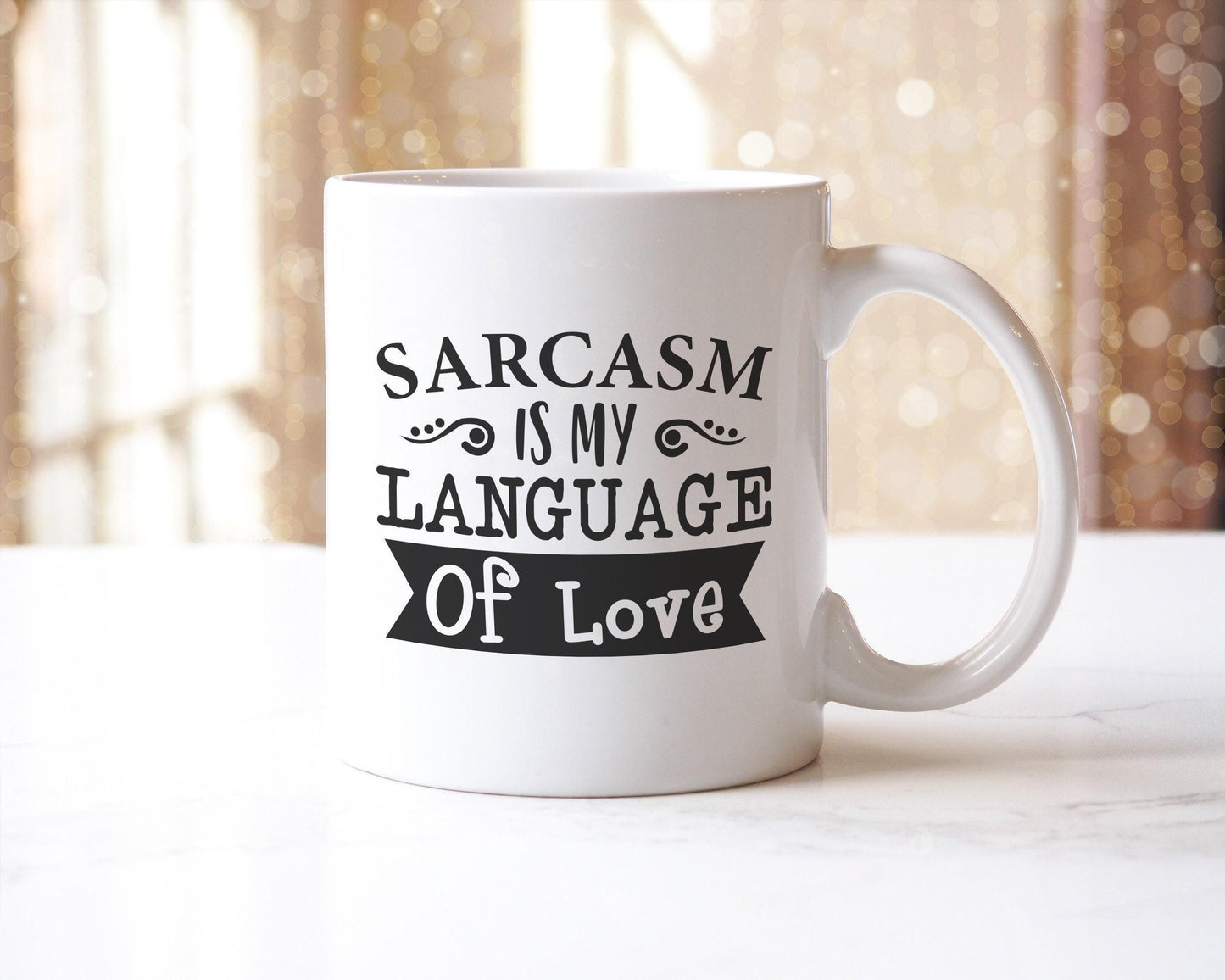 Sarcasm Language of Love Mug & Coaster Set