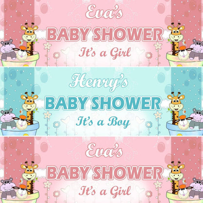 Personalised Baby Shower Banner: Custom Name, Party Decoration (2-Pack)